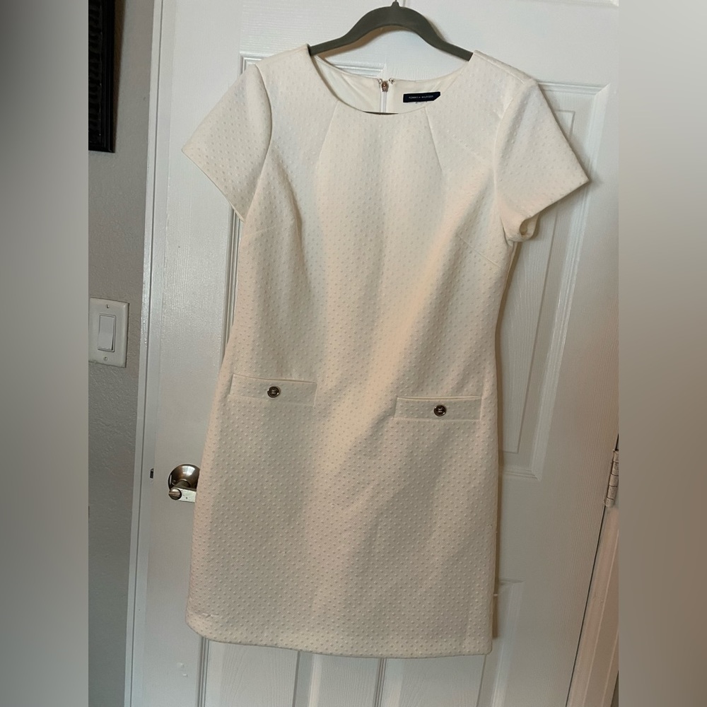 White Dress gold accents from Tommy Hilfiger